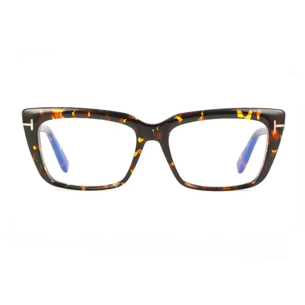 NEW TOM FORD EYEGLASSES HAVANA WOMEN SQUARE EYEWEAR